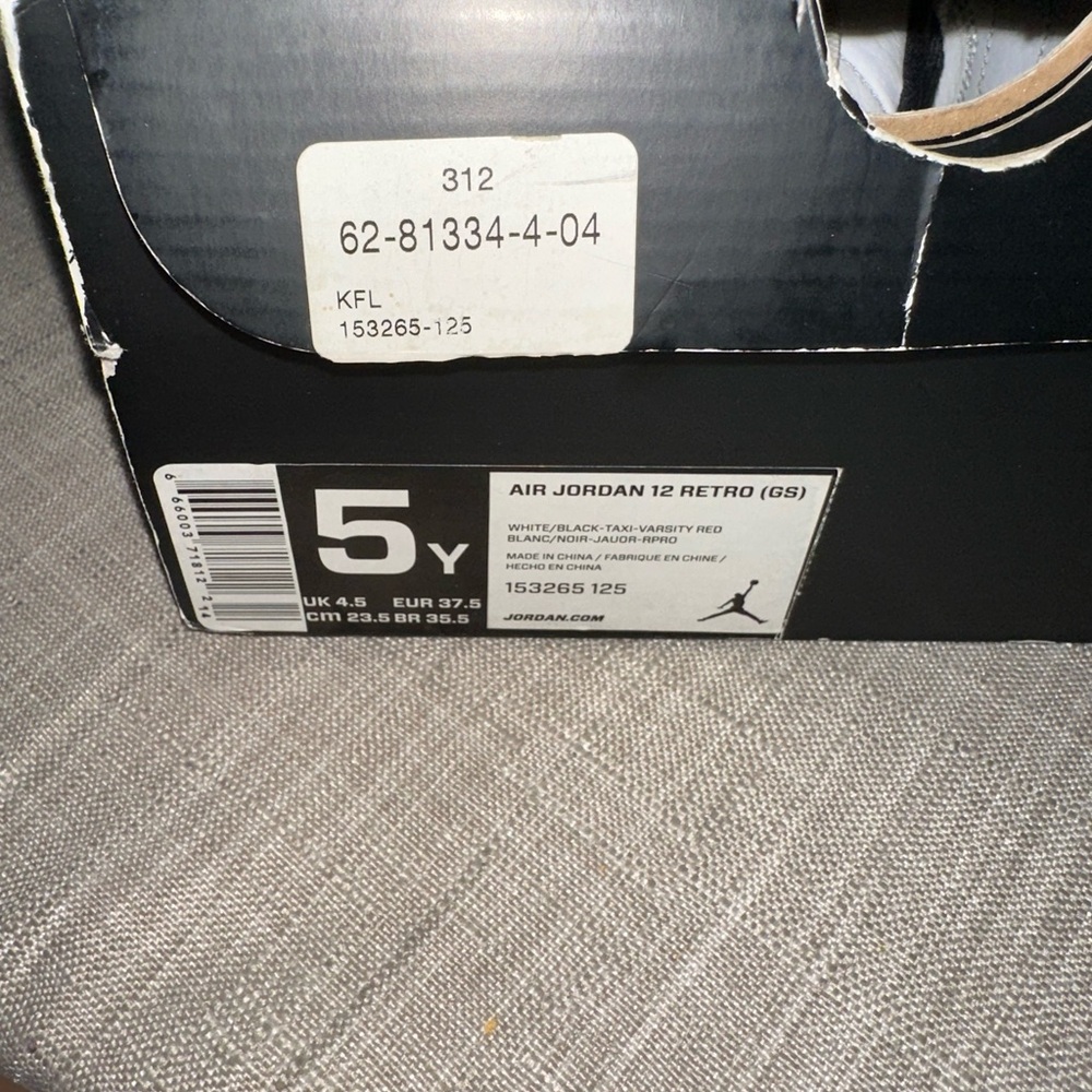 Jordan Retro 12 Sneakers - White, Black, Gold - Picture 6 of 6